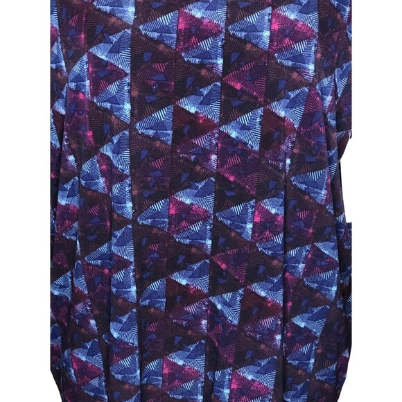 LuLaRoe RETIRED Irma Women's Size XXS Purple & Blue Triangles NWT - Picture 3 of 10